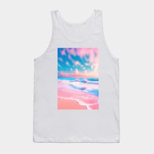 Pink Summer Sand Beach Tank Top